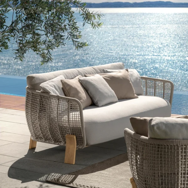 Argo//Wood Sofa love seat - Image 3