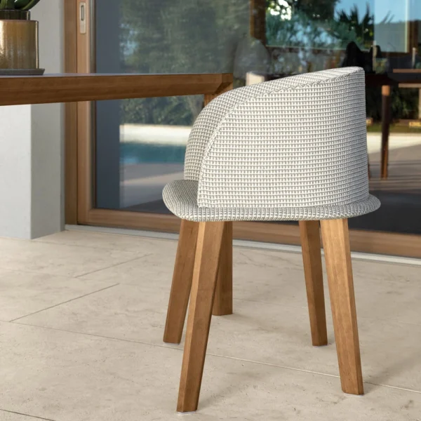 CleoSoft//Wood Padded tube chair - Image 3