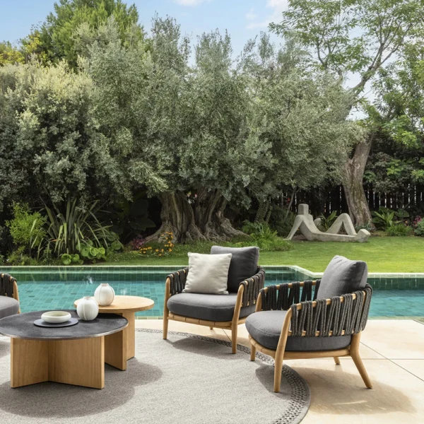 Venice Coffee Table 5 - Venice Lounge Chair 3 - Venice Round Coffee Table 5