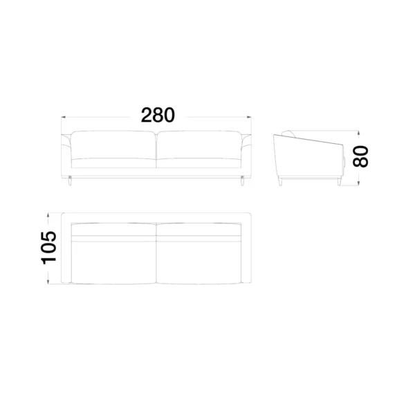 Sesto Senso 3 Seater Sofa Extra - Image 3