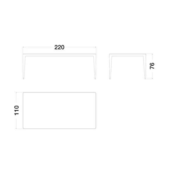 Blue Moon Rectangular Dining Table - Image 3