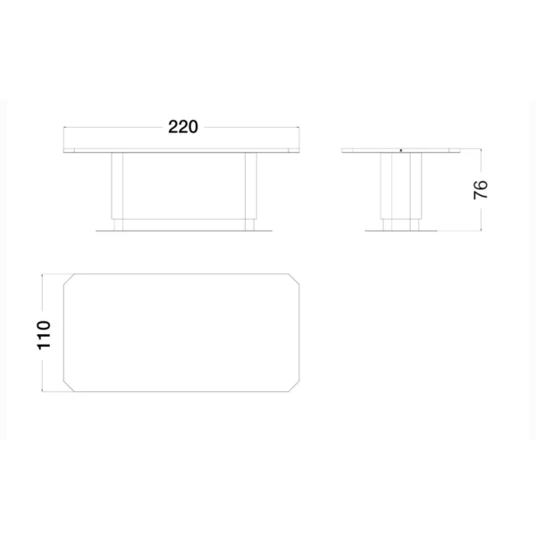 Blue Moon Rectangular Dining Table - Image 4