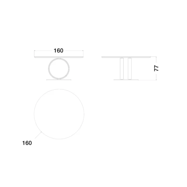 Blue Moon Round Dining Table - Image 3