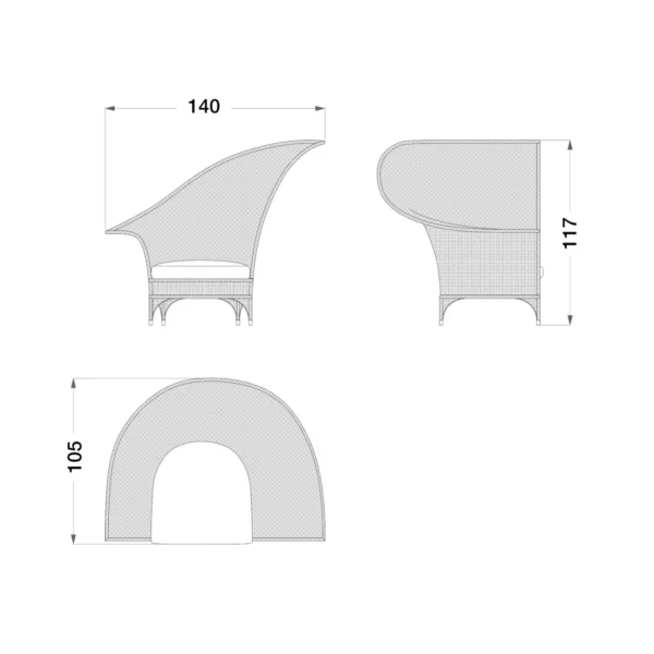Outdoor Bergere Armchair - Image 5