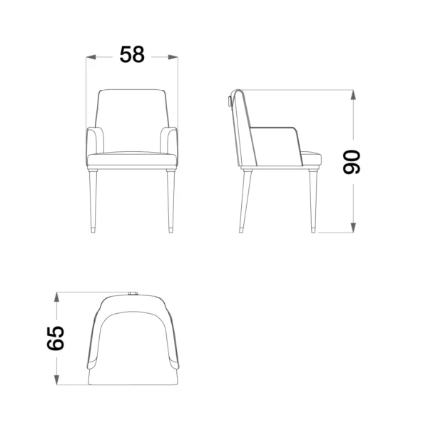 Sesto Senso Chair With Armrests - Image 3
