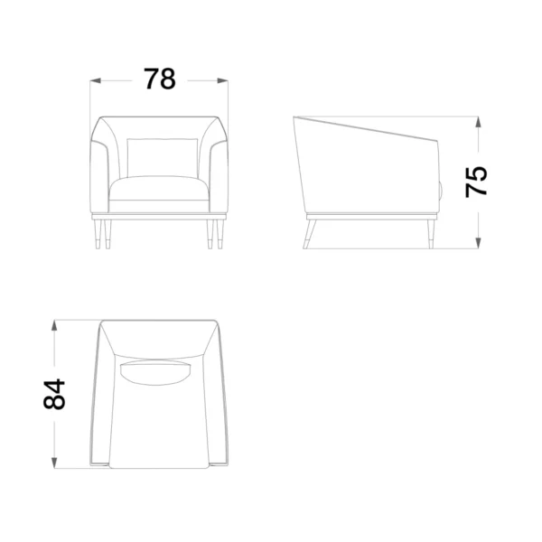 Sesto Senso Occasional Armchair - Image 4