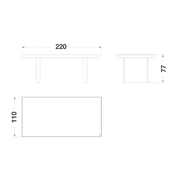 Sesto Senso Rectangular Dining Table - Image 3