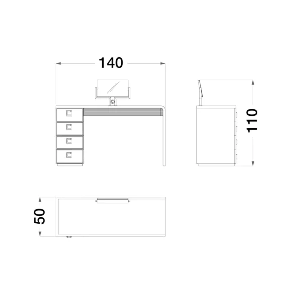 Sesto Senso Vanity Table - Image 4