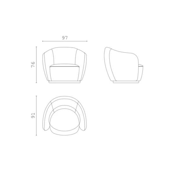 Shapes Isabel Armchair - Image 3