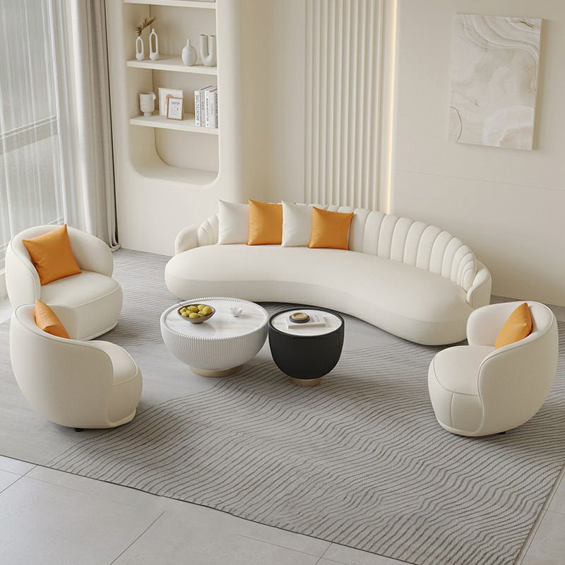 The Beauty of the Curve: How a Curved Leather Sofa Transforms a Space 2 curved leather sofa