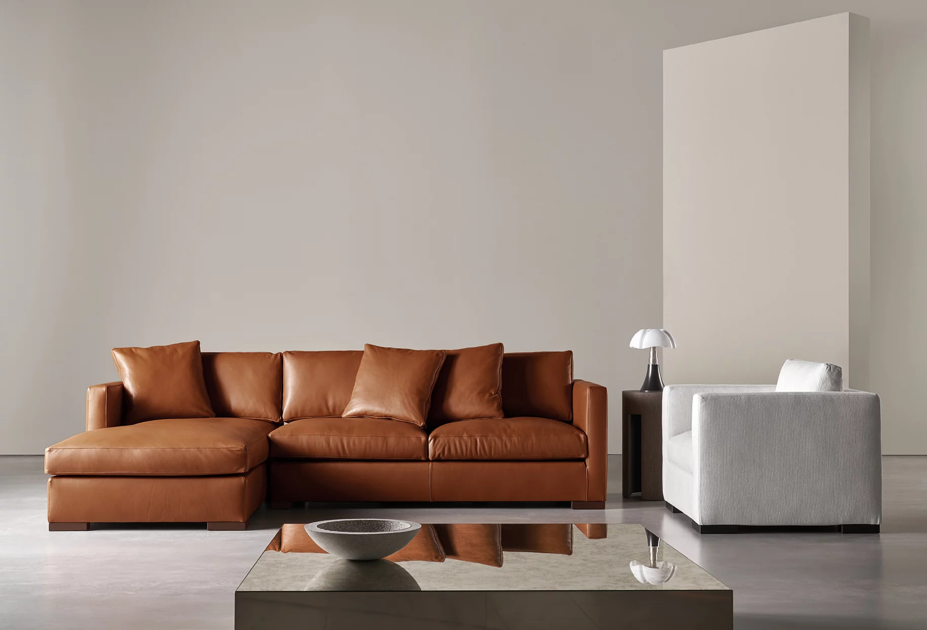 Caramel Leather Sofa