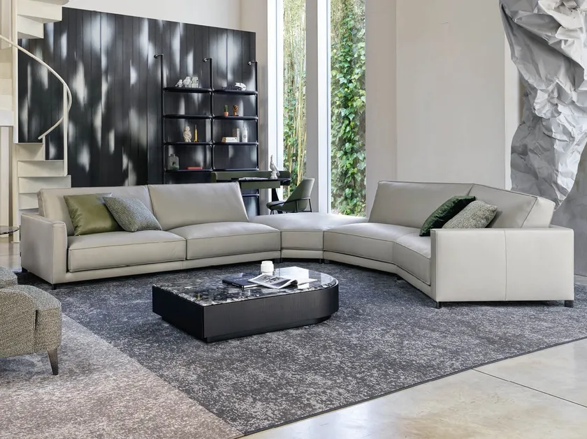 The Beauty of the Curve: How a Curved Leather Sofa Transforms a Space 3 curved leather sofa
